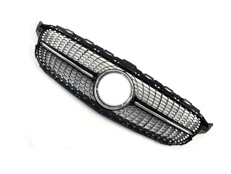 Решітка радіатора Diamond Black ( без місця під камеру ) на Mercedes-Benz C-Class W205 2014-2018 року