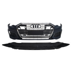 Передній бампер  ( в стилі S6 ) на Audi A6 C8 2018-2023 року