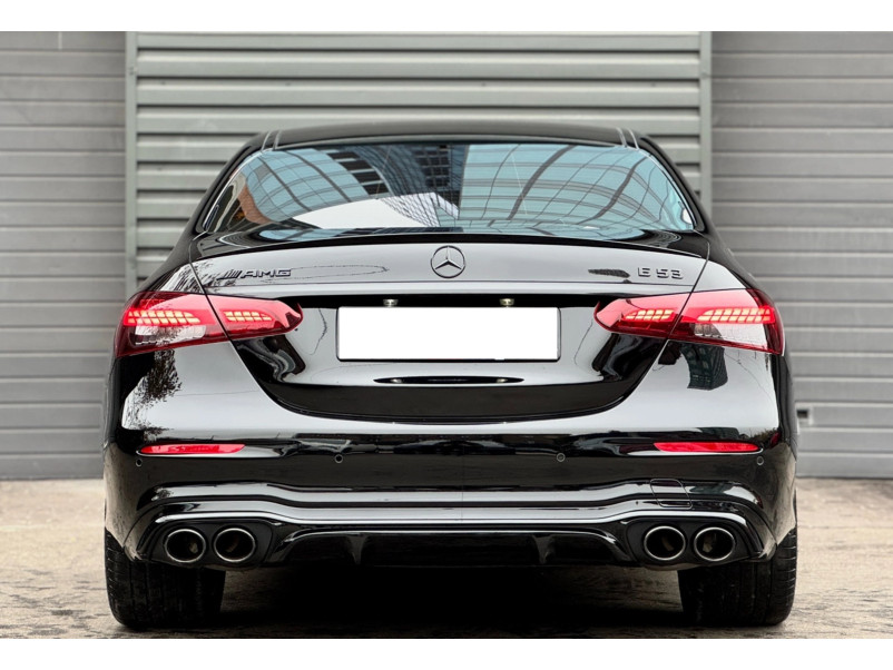 Дифузор ( заднього бампера ) Full Black ( стиль E53 ) Sedan AMG на Mercedes-Benz E-Class W213 2020-2023 року