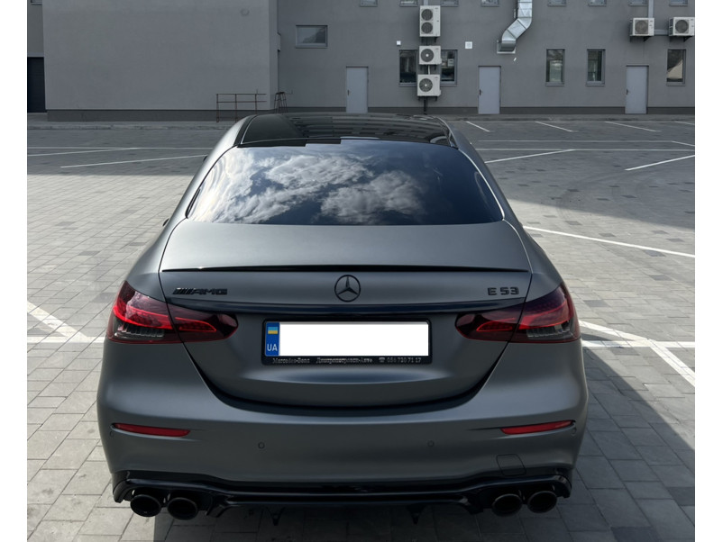 Дифузор ( заднього бампера ) Full Black ( стиль E53 ) Sedan AMG на Mercedes-Benz E-Class W213 2020-2023 року