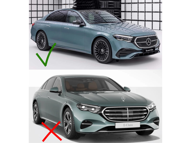 Решітка радіатора  ( GT Chrome Black ) на Mercedes-Benz E-Class W214 2023-2026 року