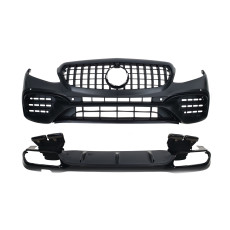 Комплект обвісів  ( стиль AMG E63S ) Body Kit Black на Mercedes-Benz E-Class W213 2016-2020 року