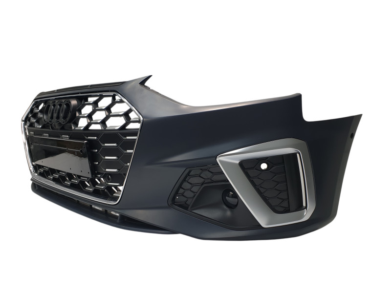 Передній бампер  ( S-Line ) V1 на Audi A4 B9 2019-2023 року