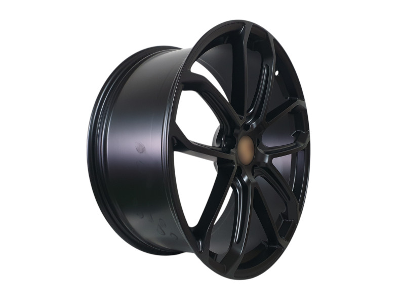 R22 Satin Black Ковані диски ( різноширокі ) на Porsche Cayenne 958 2010-2014 року