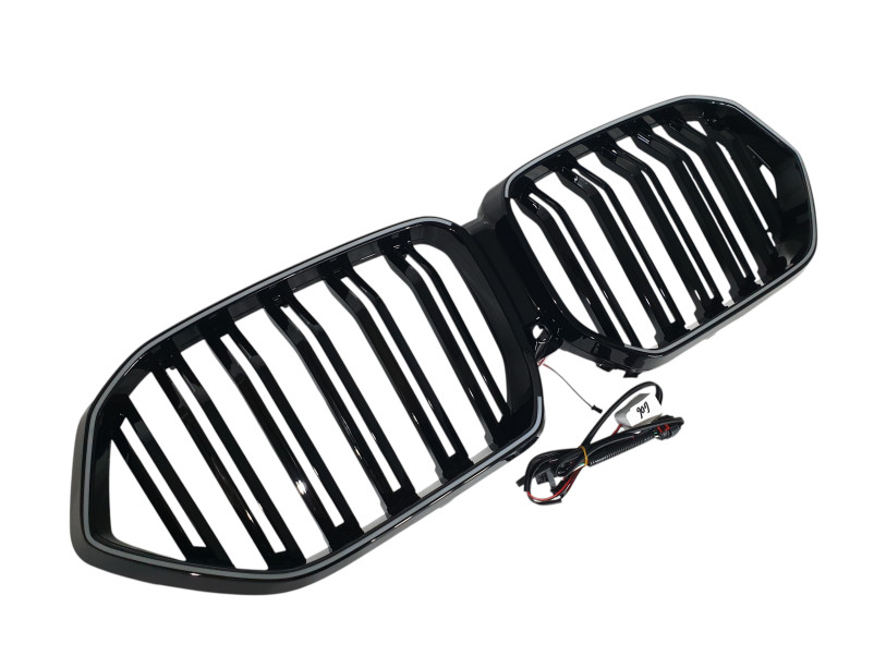 Ніздрі Чорний глянець LED ( Iconic Glow ) 2bar на BMW X6 G06 2019-2022 року