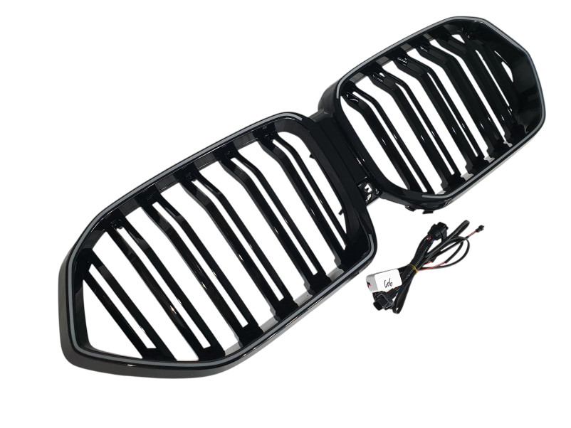 Ніздрі Чорний глянець LED ( Iconic Glow ) 2bar на BMW X6 G06 2023-2026 року