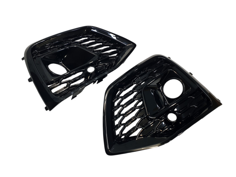 Решітки в бампер  ( RS Style під радари ) Full Black на Audi Q5 80A 2020-2024 року
