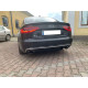 Дифузор ( заднього бампера ) Black Silver / Chrome Pipe ( в стилі RS4 ) на Audi A4 B8 2011-2015 року