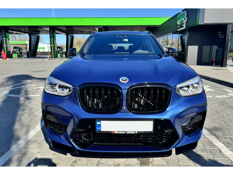 Губа ( переднього бампера ) Чорний глянець ( Rock Style ) на BMW X3 G01 2018-2022 року