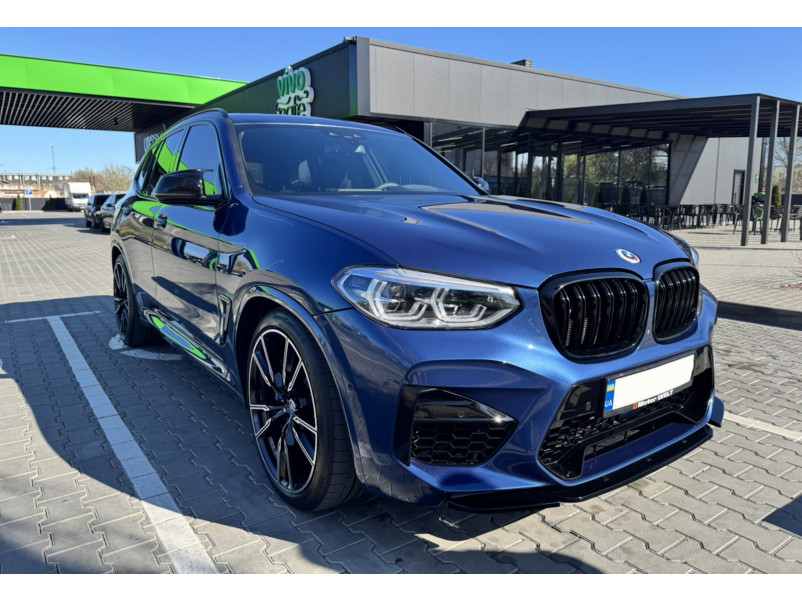 Губа ( переднього бампера ) Чорний глянець ( Rock Style ) на BMW X3 G01 2018-2022 року