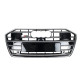 Решітка радіатора Chrome Black ( в стилі S6 під камеру та радари ) на Audi A6 C8 2018-2023 року