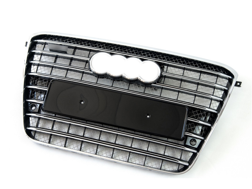 Решітка радіатора Chrome Black ( в стилі W12 ) на Audi A8 D4 2010-2014 року