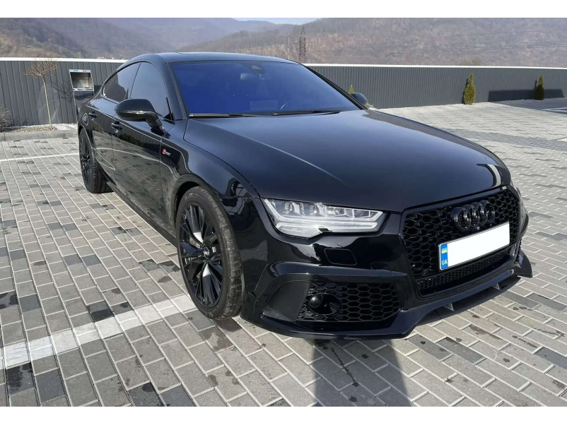 Передній бампер  ( стиль RS7 ) Quattro на Audi A7 4G 2014-2017 року