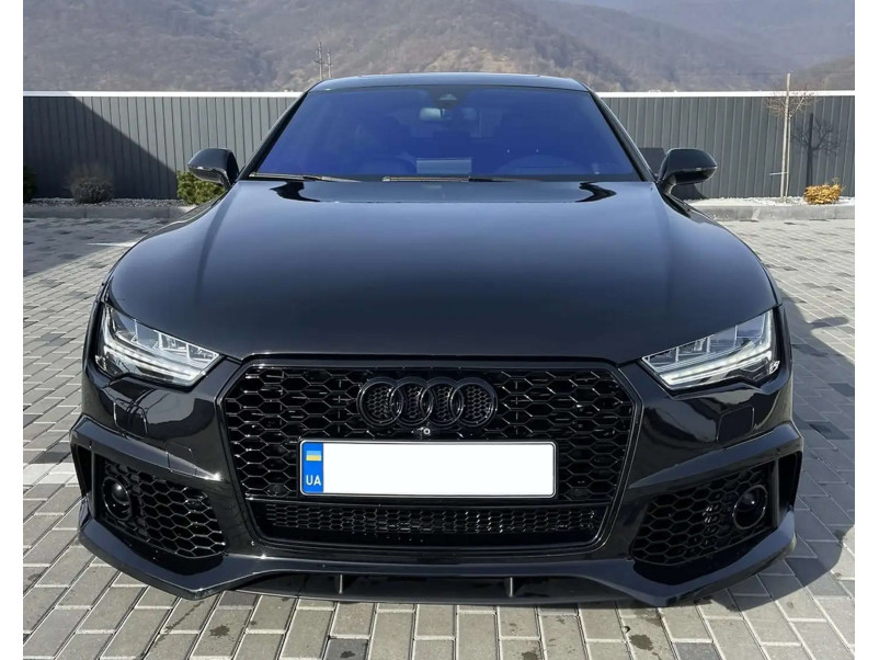 Передній бампер  ( стиль RS7 ) Quattro на Audi A7 4G 2014-2017 року