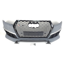 Передній бампер  ( RS Style ) Silver Black на Audi Q7 4M 2015-2020 року
