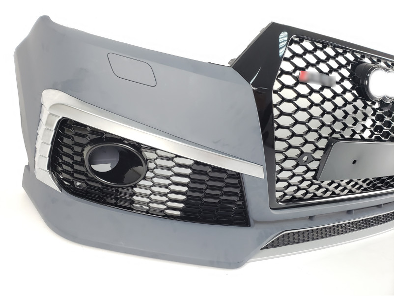 Передній бампер  ( RS Style ) Silver Black на Audi Q7 4M 2015-2020 року