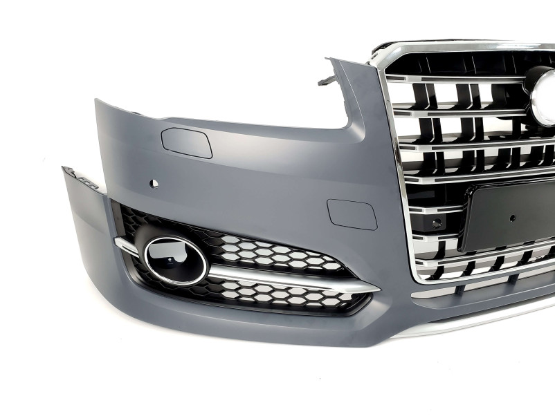 Передній бампер  ( в стилі S8 ) Chrome
 на Audi A8 D4 2014-2017 року