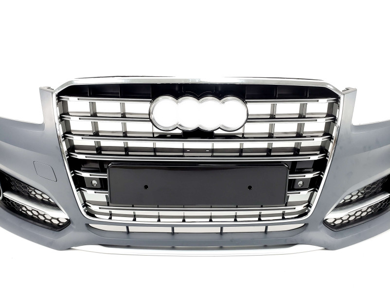 Передній бампер  ( в стилі S8 ) Chrome
 на Audi A8 D4 2014-2017 року