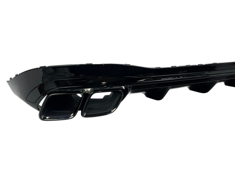 Дифузор ( заднього бампера ) Full Black / Chrome Pipe ( стиль S63 AMG ) на Mercedes-Benz S-Class W223 2020-2025 року