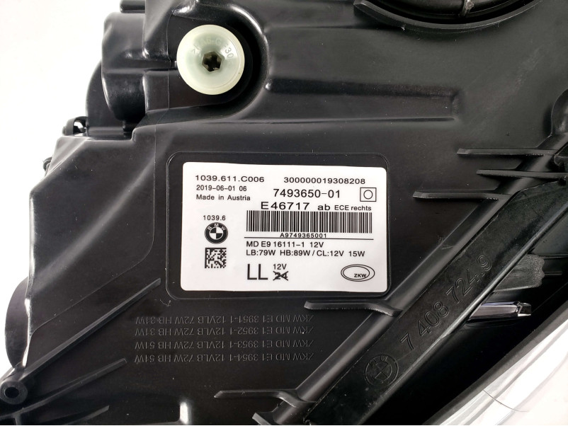 Передні фари  Laser ( оригінал Б/В ) на BMW 7 Series G11 / G12 2015-2019 року