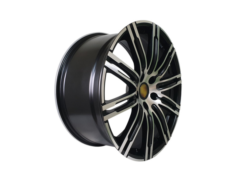 R21 Satin Black + Chrome ( одноширокі ) Диски на Porsche Cayenne 958 2010-2014 року