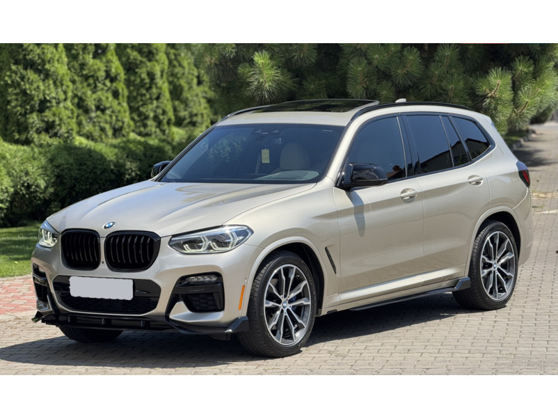 Леза на пороги Чорний глянець  на BMW X3 G01 2018-2022 року