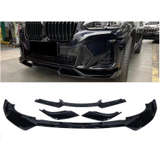 Губа ( переднього бампера ) Чорний глянець V3 на BMW X3 G01 2022-2024 року