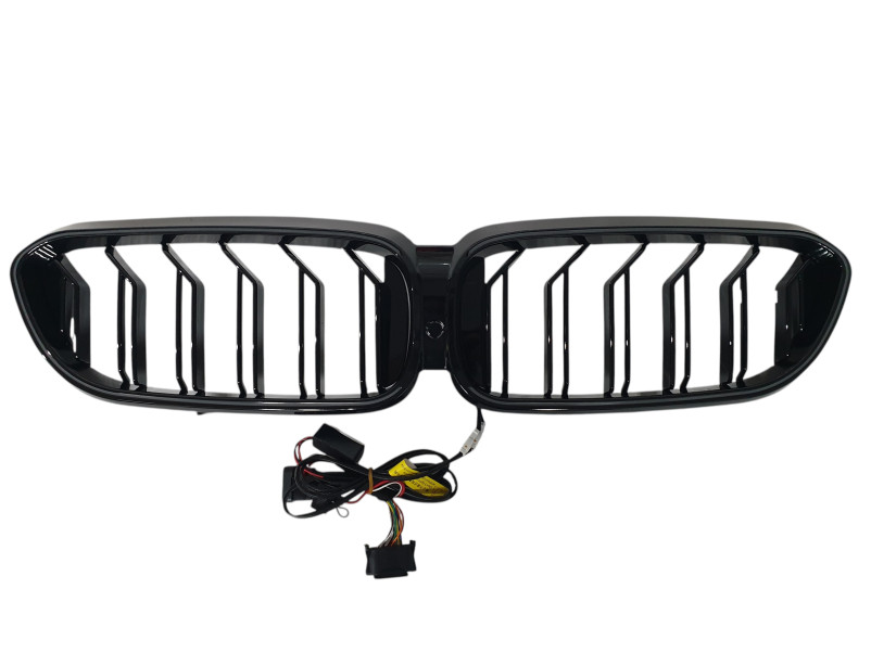 Ніздрі Чорний глянець LED ( Iconic Glow ) Old to New на BMW 5 Series G30 / G31 2017-2020 року
