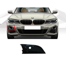 Решітки в бампер Чорний глянець Накладка решітки RH під PDC на BMW 3 Series G20 / G21 2018-2022 року