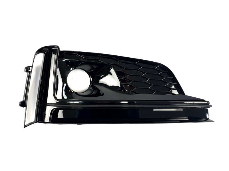 Решітки в бампер Full Black ( стиль S5 під дистронік ) S-Line на Audi A5 B9 2016-2020 року