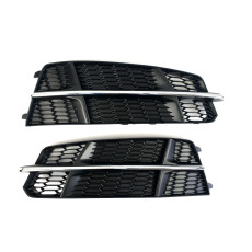 Решітки в бампер Chrome Black ( в стилі S6 ) S-Line на Audi A6 C7 2014-2018 року