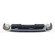 Дифузор ( заднього бампера ) Black Silver / Chrome Pipe ( в стилі RS4 ) на Audi A4 B9 2015-2019 року