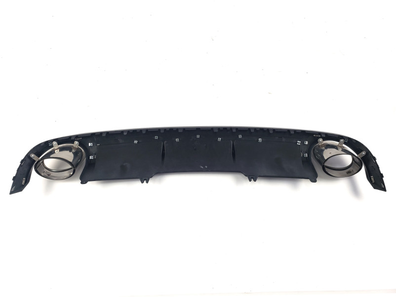 Дифузор ( заднього бампера ) Black Silver / Chrome Pipe ( в стилі RS4 ) на Audi A4 B9 2015-2019 року