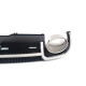 Дифузор ( заднього бампера ) Black Silver / Chrome Pipe ( в стилі RS4 ) на Audi A4 B9 2015-2019 року