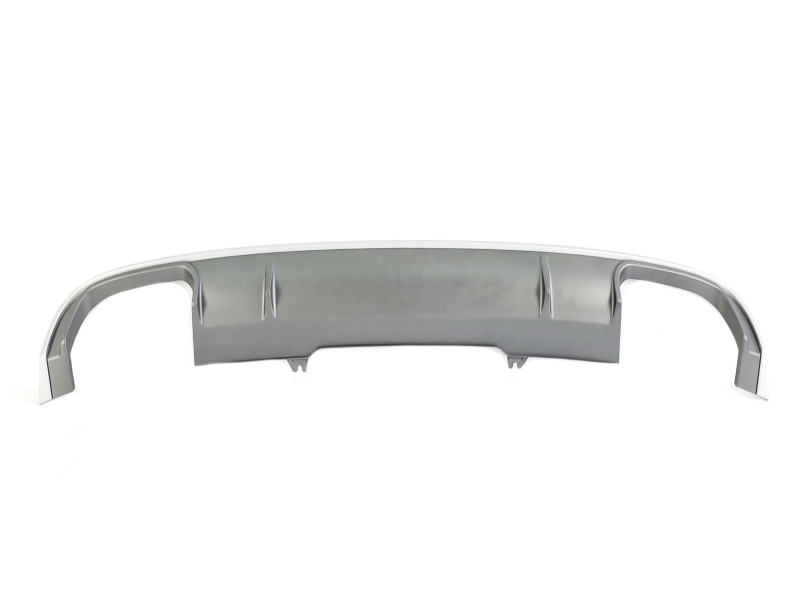 Дифузор ( заднього бампера ) Silver ( в стилі S4 00-00 ) на Audi A4 B9 2015-2019 року