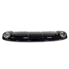 Дифузор ( заднього бампера ) Full Black / Chrome Pipe ( в стилі RSQ7 ) на Audi Q7 4M 2015-2020 року
