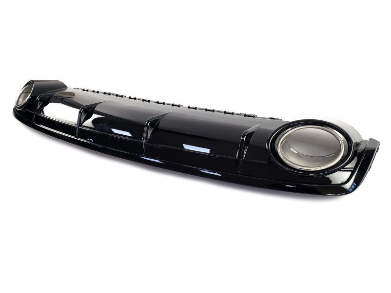 Дифузор ( заднього бампера ) Full Black / Chrome Pipe ( в стилі RSQ7 ) на Audi Q7 4M 2015-2020 року