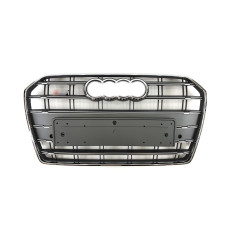 Решітка радіатора Silver Chrome ( в стилі S6 ) на Audi A6 C7 2014-2018 року