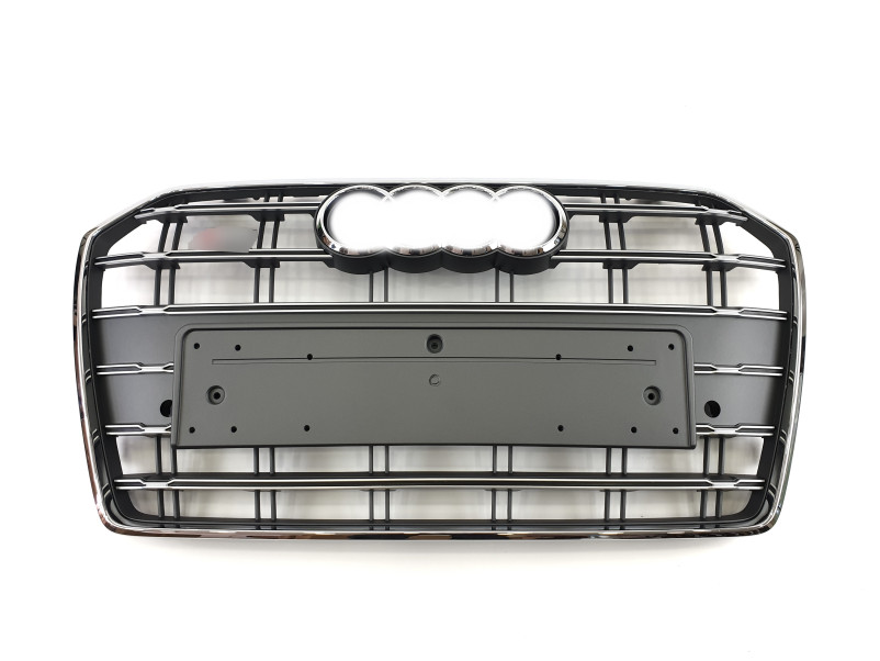 Решітка радіатора Silver Chrome ( в стилі S6 ) на Audi A6 C7 2014-2018 року