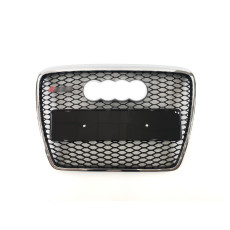 Решітка радіатора Chrome Black ( в стилі RS6 ) без PDC на Audi A6 C6 2004-2011 року