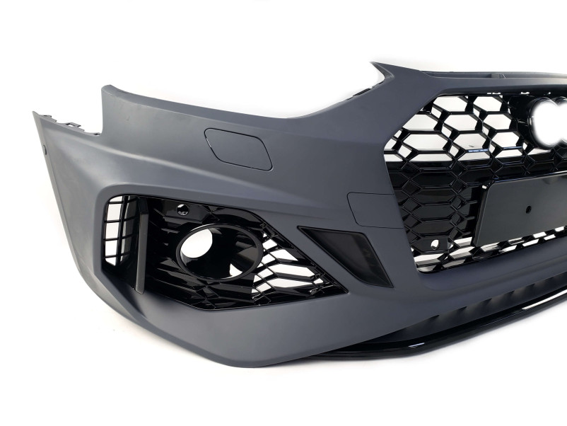 Передній бампер  ( в стилі RS4 ) на Audi A4 B9 2019-2023 року