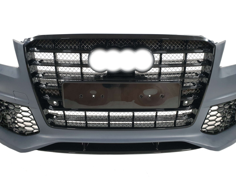 Передній бампер  ( з решіткою в стилі W12 ) FB на Audi A8 D4 2010-2014 року