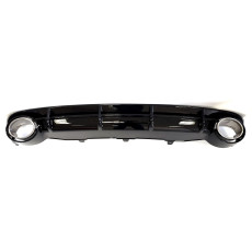 Дифузор ( заднього бампера ) Full Black / Chrome Pipe ( в стилі RS6 ) на Audi A6 C7 2011-2014 року