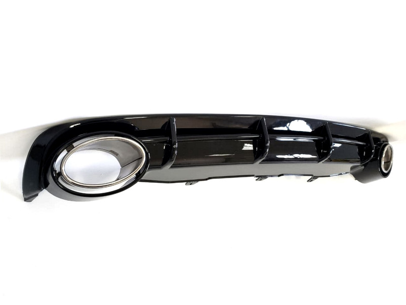 Дифузор ( заднього бампера ) Full Black / Chrome Pipe ( в стилі RS6 ) на Audi A6 C7 2011-2014 року