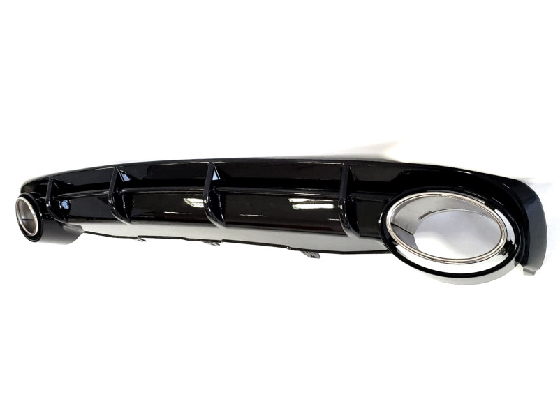 Дифузор ( заднього бампера ) Full Black / Chrome Pipe ( в стилі RS6 ) на Audi A6 C7 2011-2014 року