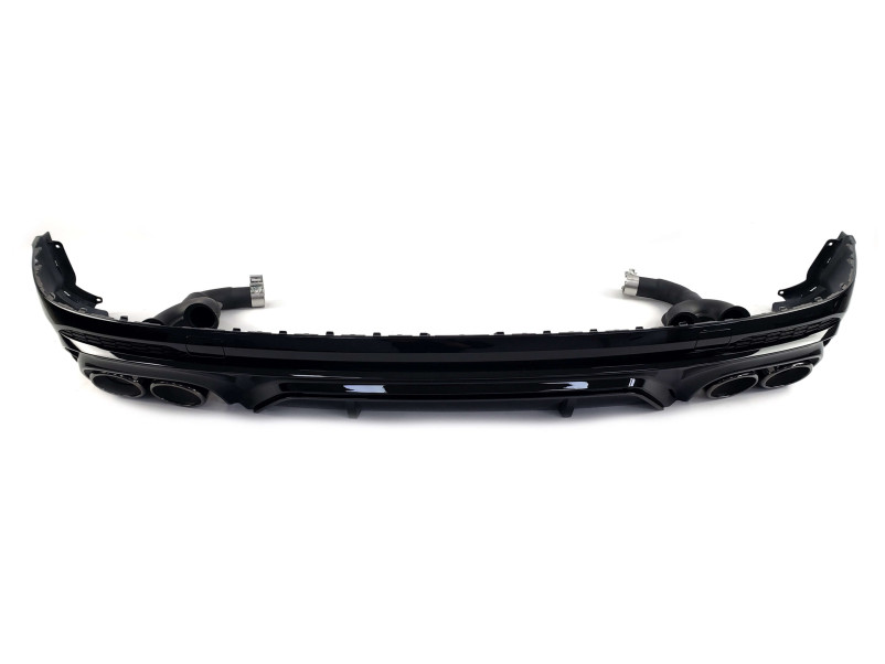 Дифузор ( заднього бампера ) Full Black / Black Pipe ( в стилі SQ5 ) на Audi Q5 80A 2016-2020 року