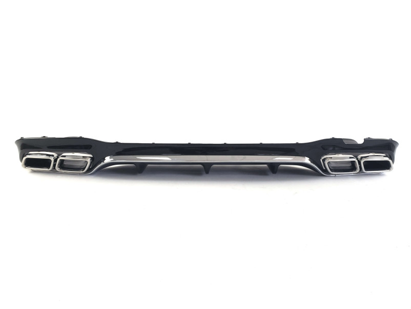 Дифузор ( заднього бампера ) Chrome Black / Chrome Pipe ( стиль E63 ) AMG на Mercedes-Benz E-Class W213 2016-2020 року