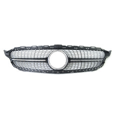 Решітка радіатора Black ( без місця під камеру ) Diamond на Mercedes-Benz C-Class W205 2018-2021 року