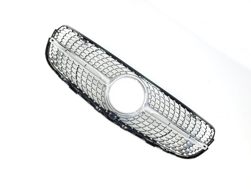 Решітка радіатора  ( з місцем під камеру ) Diamond Silver на Mercedes-Benz GLC-Class X253 2015-2019 року