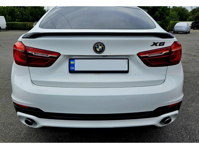 Спойлер Чорний глянець V2 на BMW X6 F16 2014-2018 року